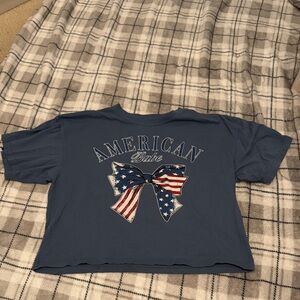 Rus Tee “American Babe” Navy Graphic Tee – Size S – USA Made
